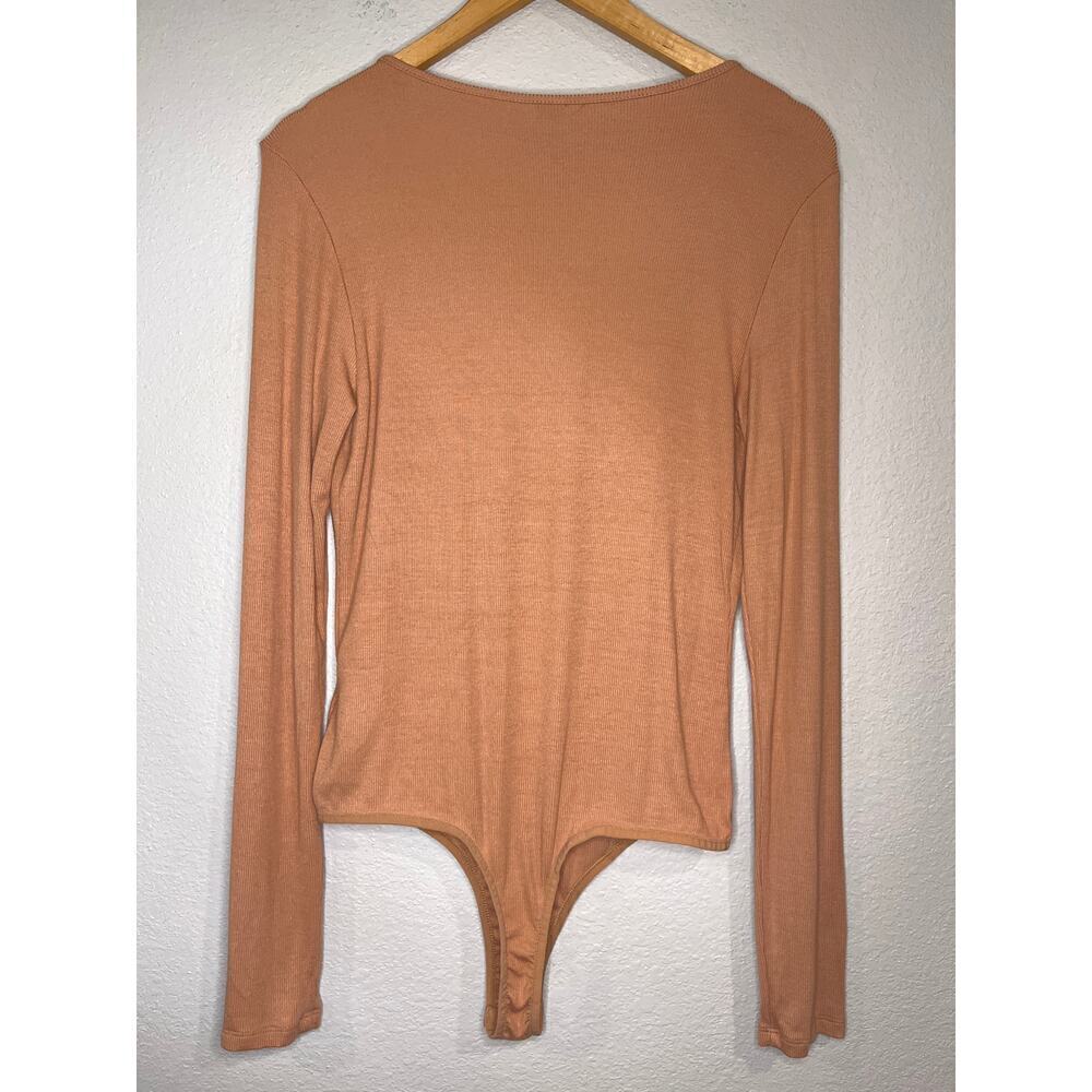 Marciano stretch ribbed buttery soft thong bodysuit L - Picture 2 of 7